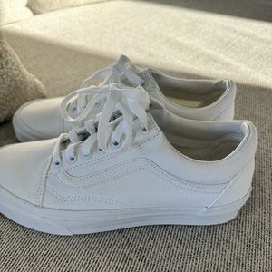 Vans white shoes women's 8.5. New